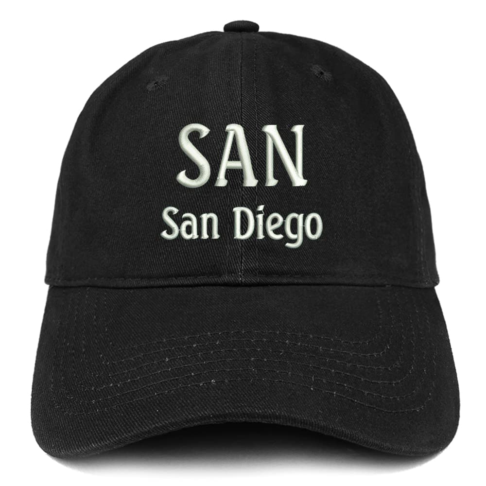 Trendy Apparel Shop SAN San Diego Low Profile Soft Cotton Baseball Cap