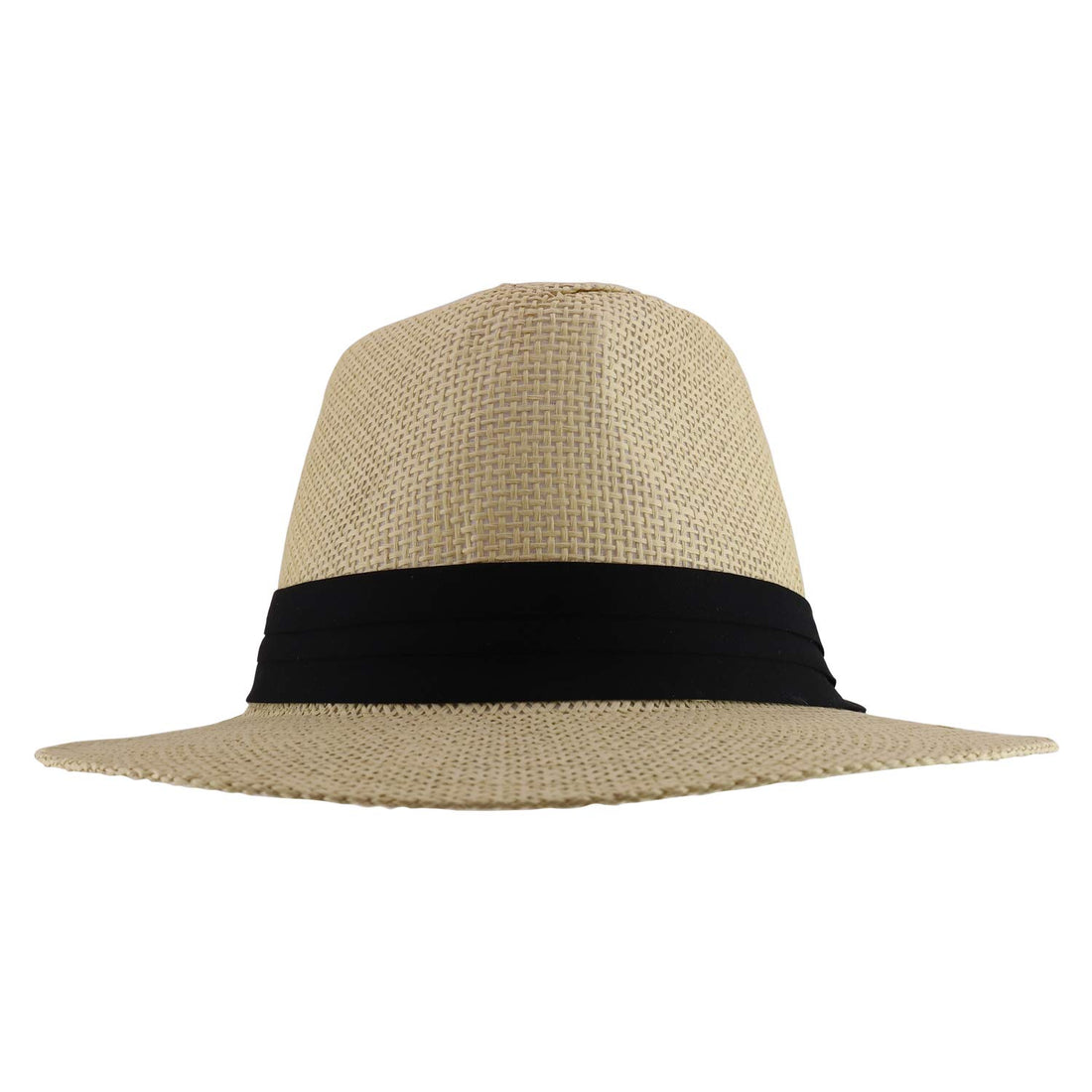 Trendy Apparel Shop Men's Paper Woven Flat Brim Summer Fedora Hat