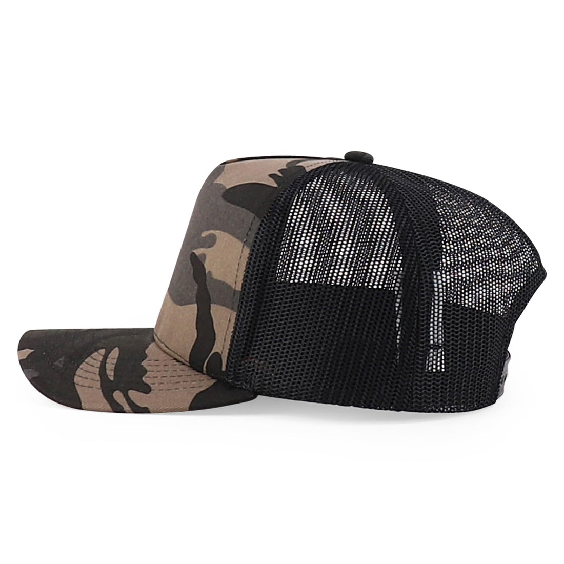 Trendy Apparel Shop 5 Panel Structured Crown Curved Bill Trucker Cap
