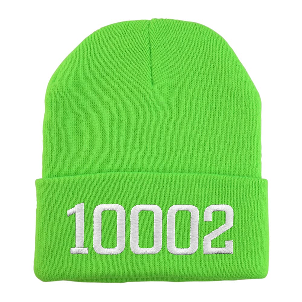 Trendy Apparel Shop 10002 New York Old English Embroidered Long Cuff Beanie