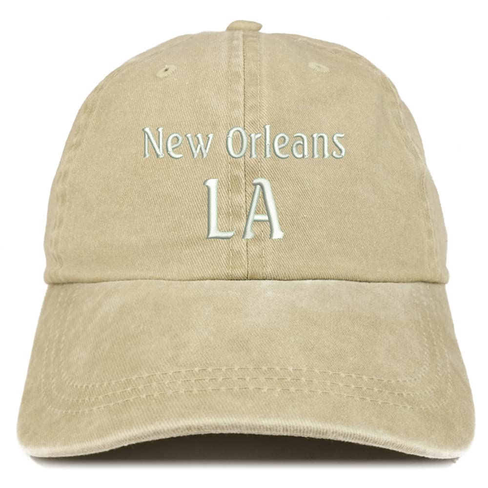Trendy Apparel Shop New Orleans LA Embroidered Pigment Dyed Washed Baseball Cap