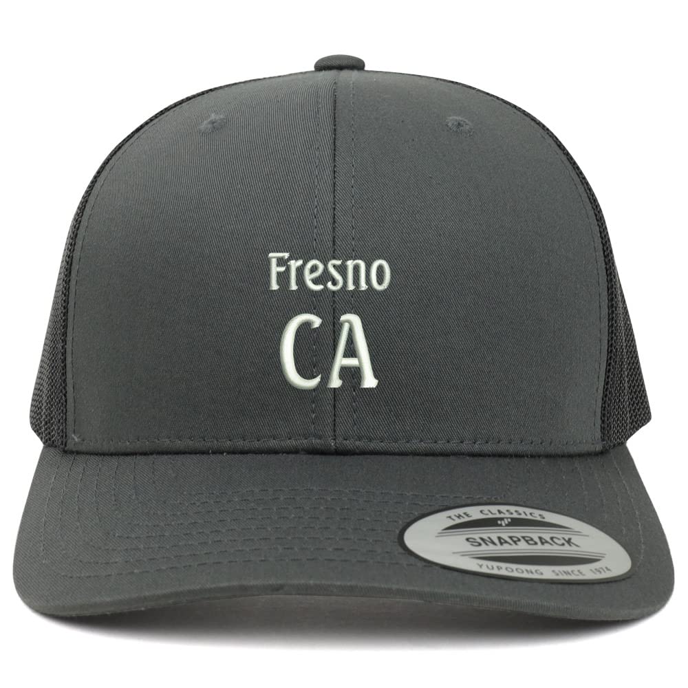 Trendy Apparel Shop Fresno CA Embroidered Retro Fit Trucker Mesh Cap