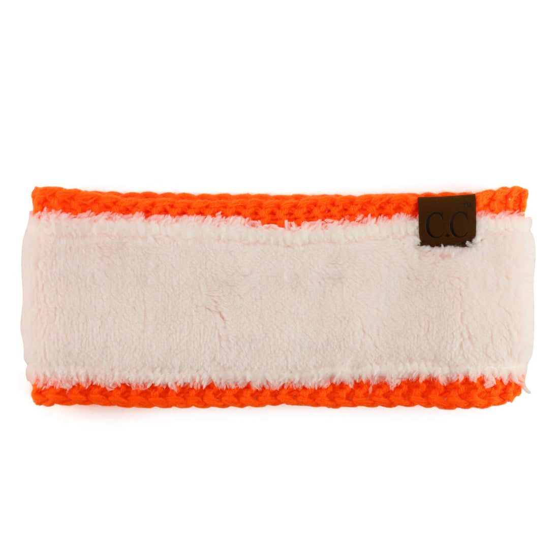 Trendy Apparel Shop Neon Color Cable Knit Headwrap with Fleece Lining