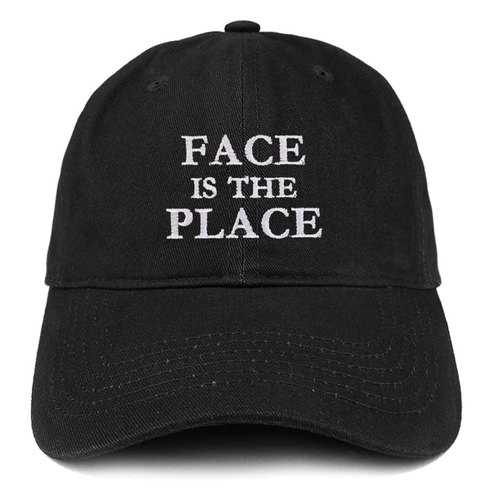 Trendy Apparel Shop Face is the Place Low Profile Soft Cotton Baseball Cap