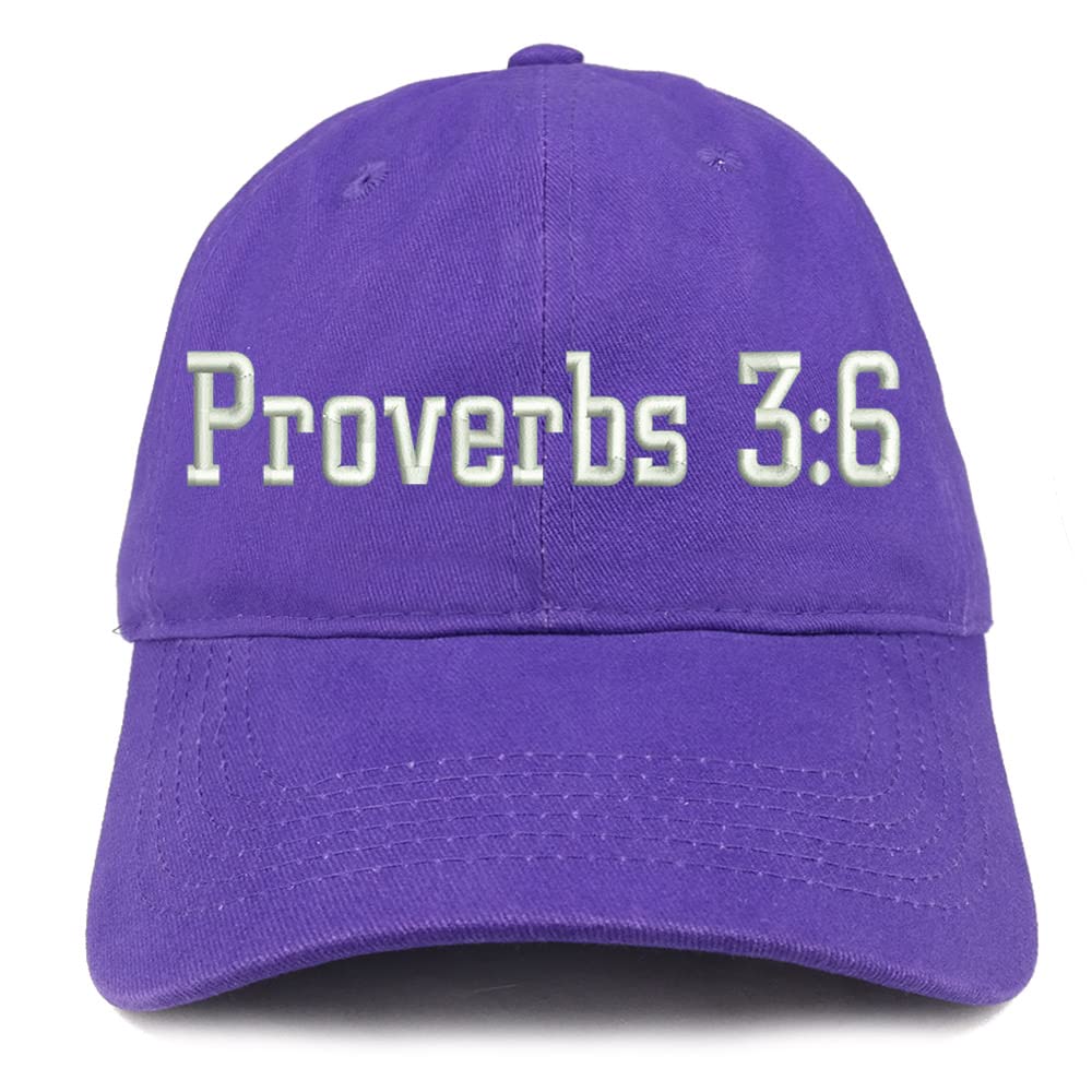 Trendy Apparel Shop Proverbs 3:6 Low Profile Soft Cotton Baseball Cap