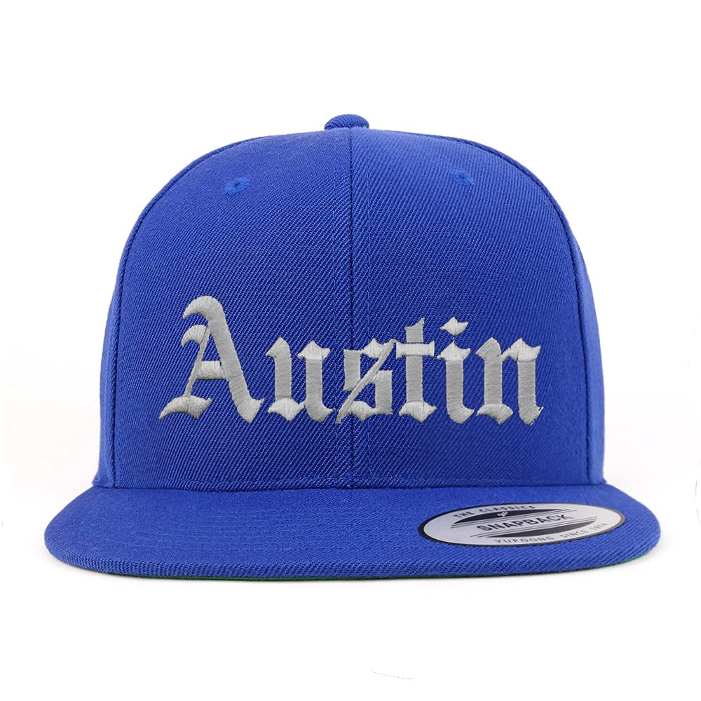 Trendy Apparel Shop Austin Old English Embroidered Flatbill Snapback