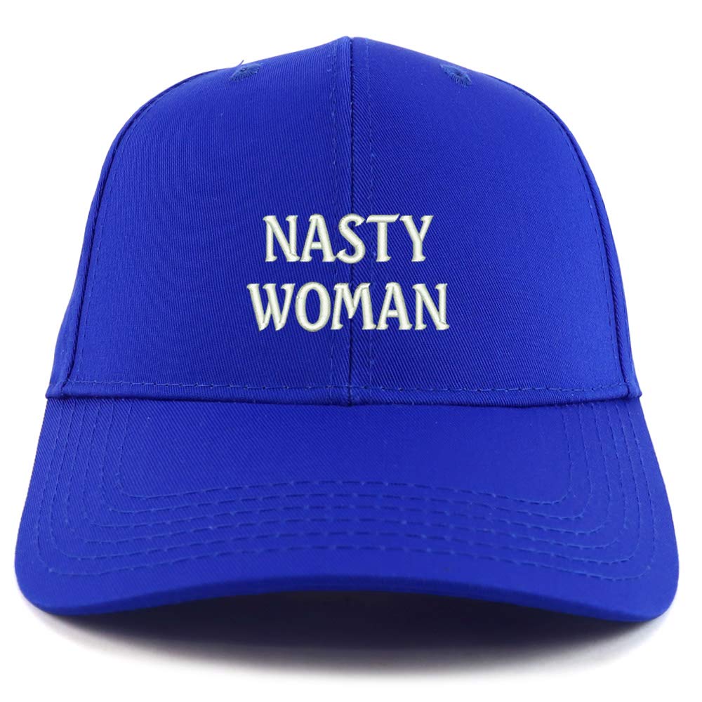 Trendy Apparel Shop Nasty Woman Embroidered Sturctured Baseball Cap