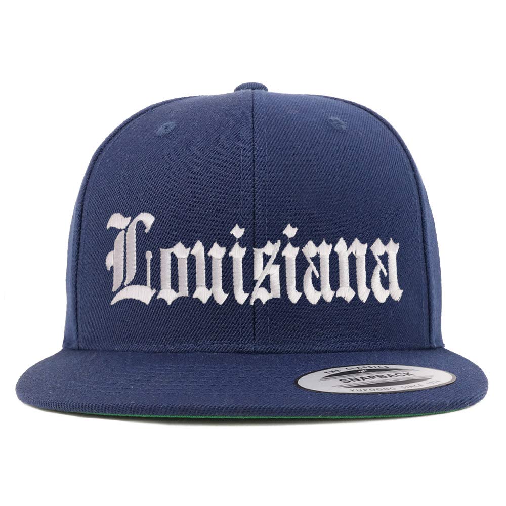 Trendy Apparel Shop Louisuana State Old English Embroidered Flatbill Snapback