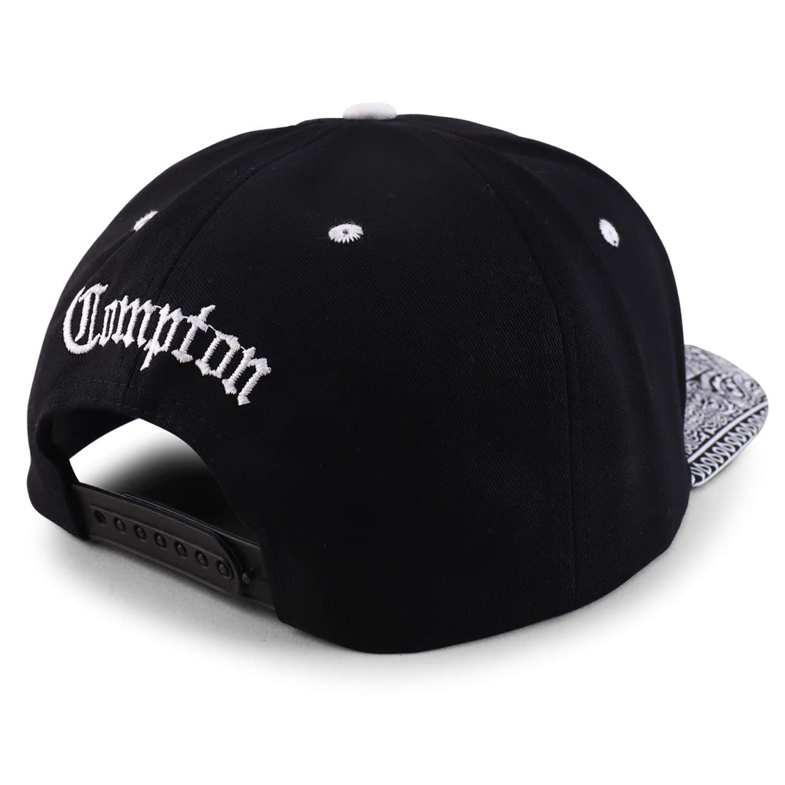Trendy Apparel Shop Oversize XXL Old English Compton Embroidered Flatbill Snapback Baseball Cap