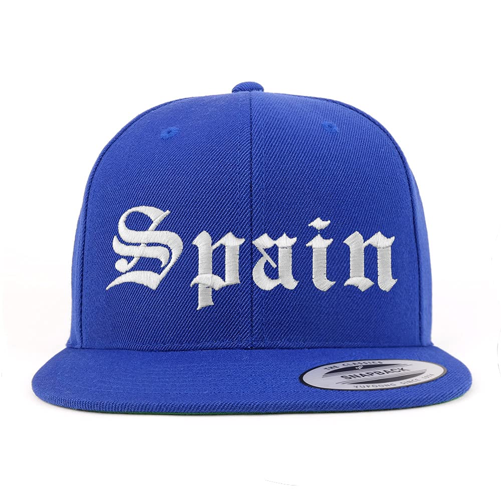 Trendy Apparel Shop Spain Old English Embroidered Flatbill Snapback
