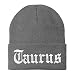 Trendy Apparel Shop Taurus Old English Embroidered Long Cuff Beanie