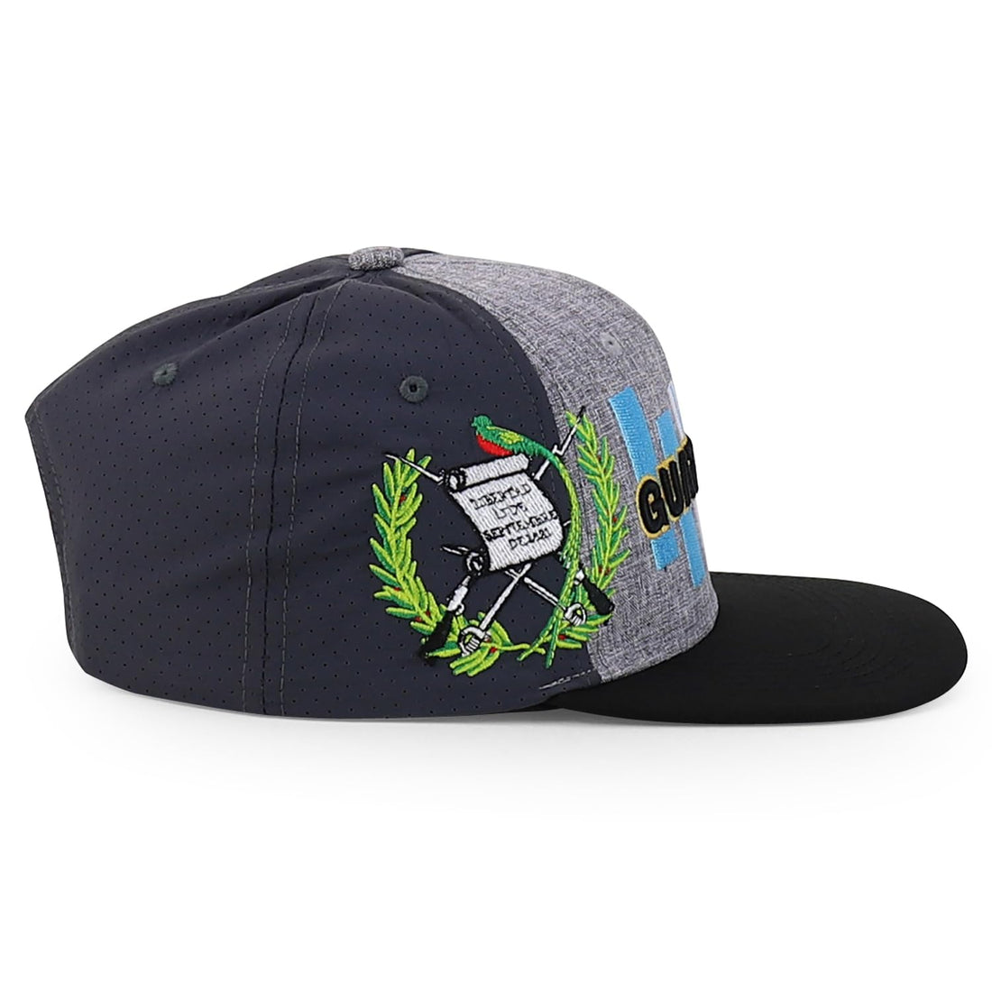 Trendy Apparel Shop Central America States Embroidered Mesh Back Flat Bill Cap
