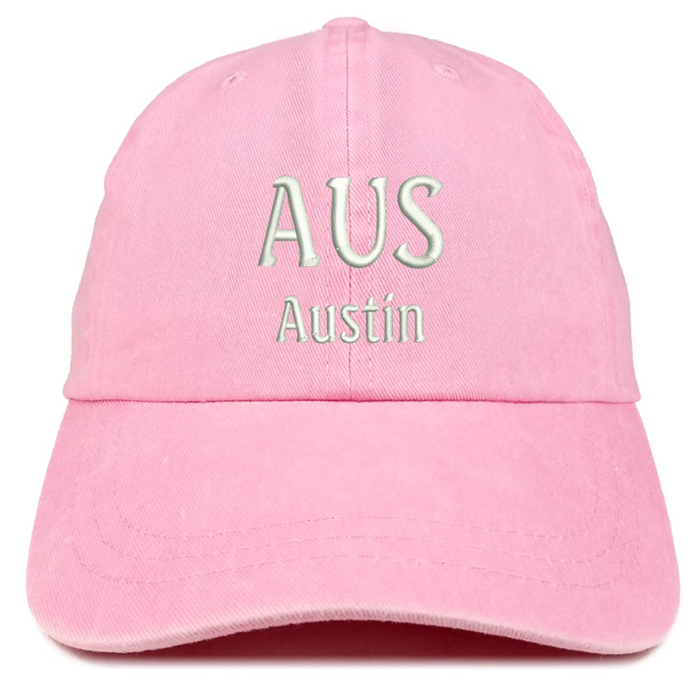 Trendy Apparel Shop AUS Austin Embroidered Pigment Dyed Washed Baseball Cap