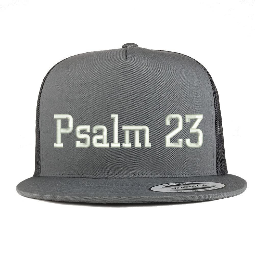 Trendy Apparel Shop Psalm 23 5 Panel Flatbill Trucker Cap