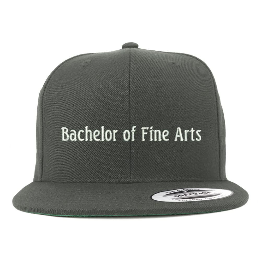 Trendy Apparel Shop Bachelors of Fine Arts Embroidered Flatbill Snapback