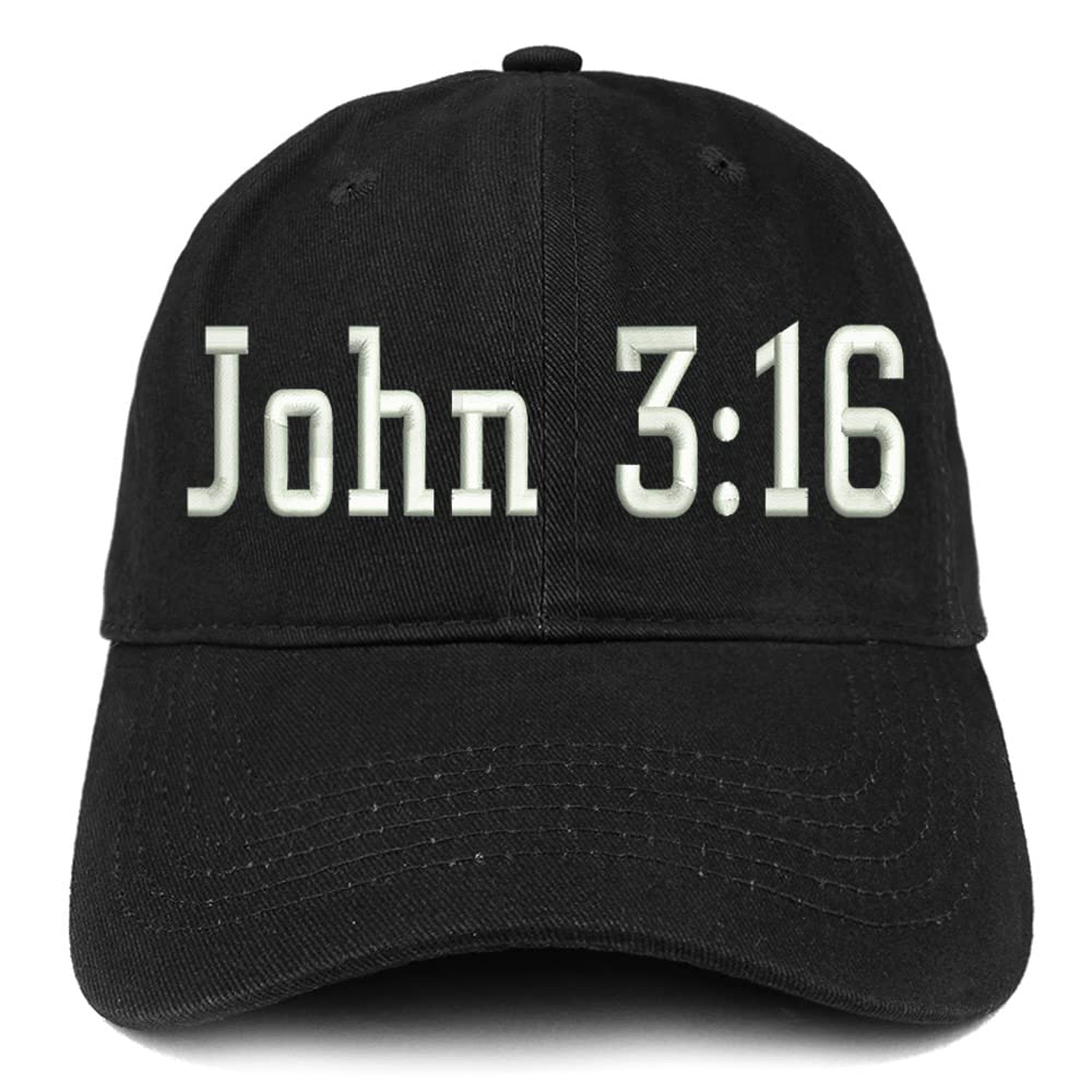 Trendy Apparel Shop John 3:16 Low Profile Soft Cotton Baseball Cap
