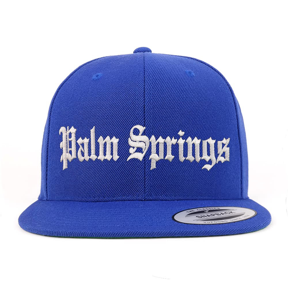 Trendy Apparel Shop Palm Springs Old English Embroidered Flatbill Snapback