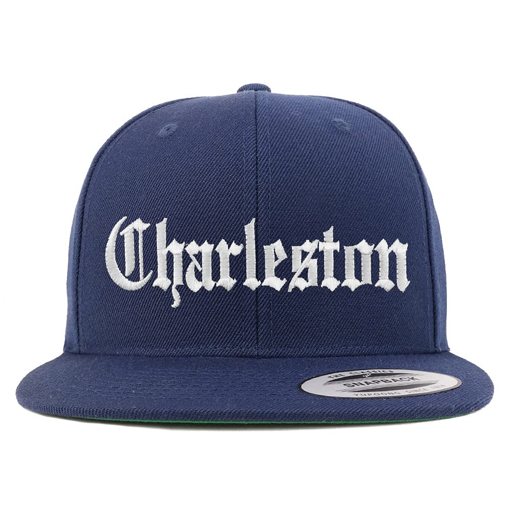 Trendy Apparel Shop Charleston Old English Embroidered Flatbill Snapback