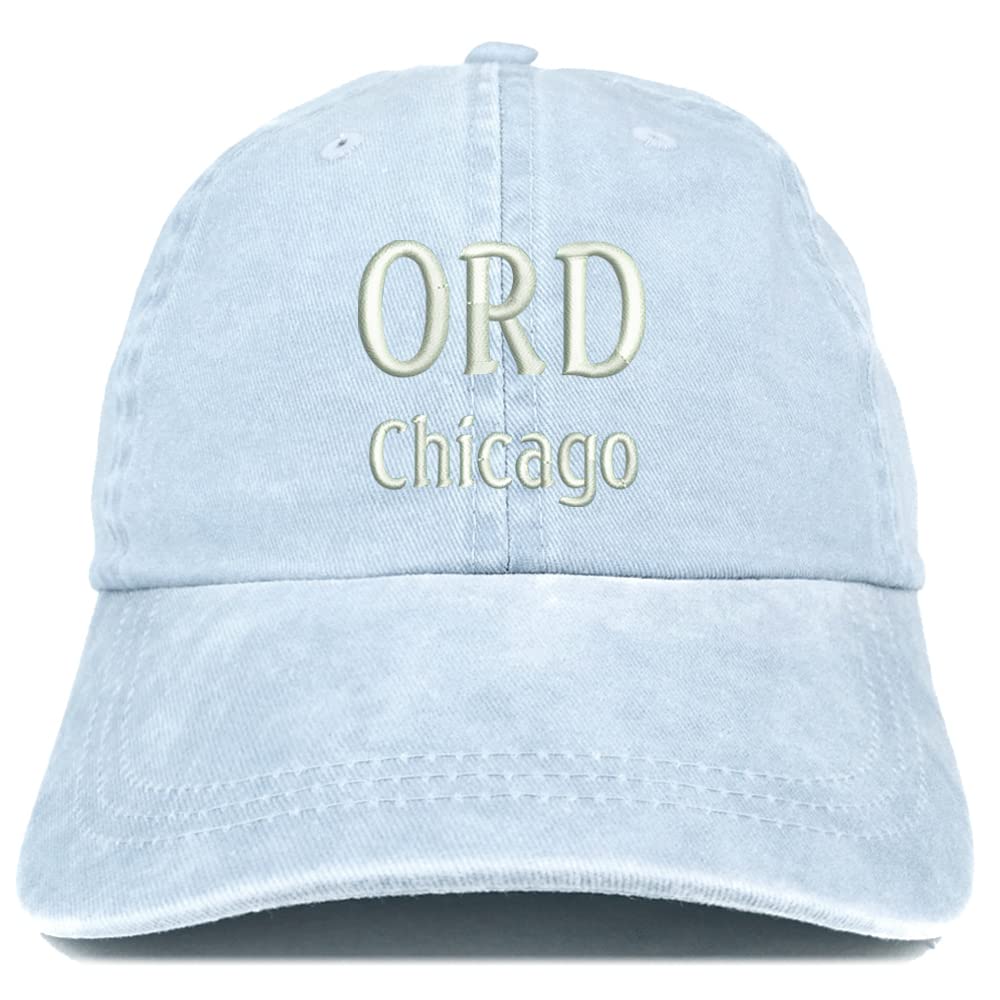 Trendy Apparel Shop ORD Chicago Embroidered Pigment Dyed Washed Baseball Cap