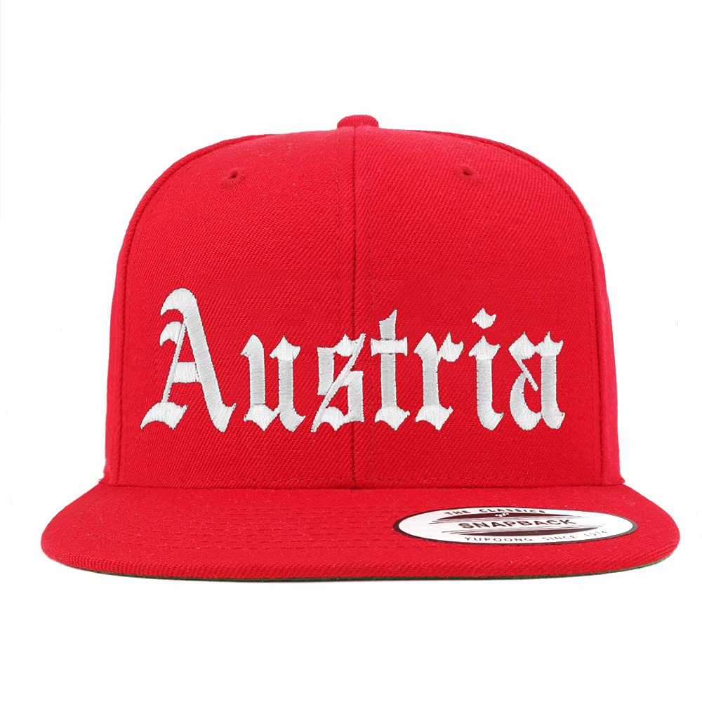 Trendy Apparel Shop Austria Old English Embroidered Flatbill Snapback