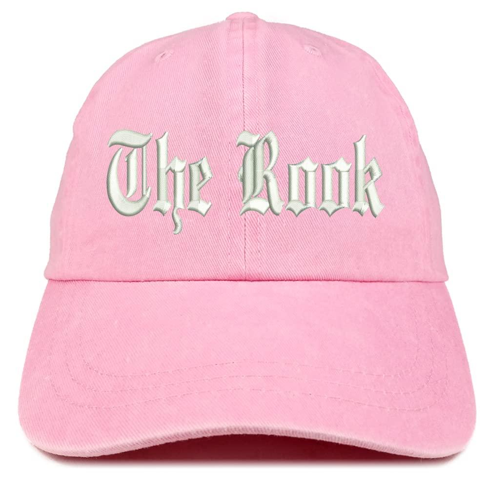 Trendy Apparel Shop The Rook Old English Embroidered Pigment Dyed Washed Baseball Cap