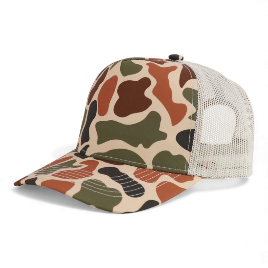 Trendy Apparel Shop 5 Panel Structured Crown Curved Bill Trucker Cap