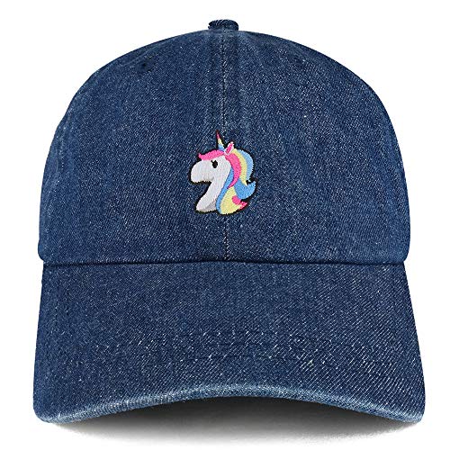 Trendy Apparel Shop Unicorn Patch Unstructured Denim Baseball Cap
