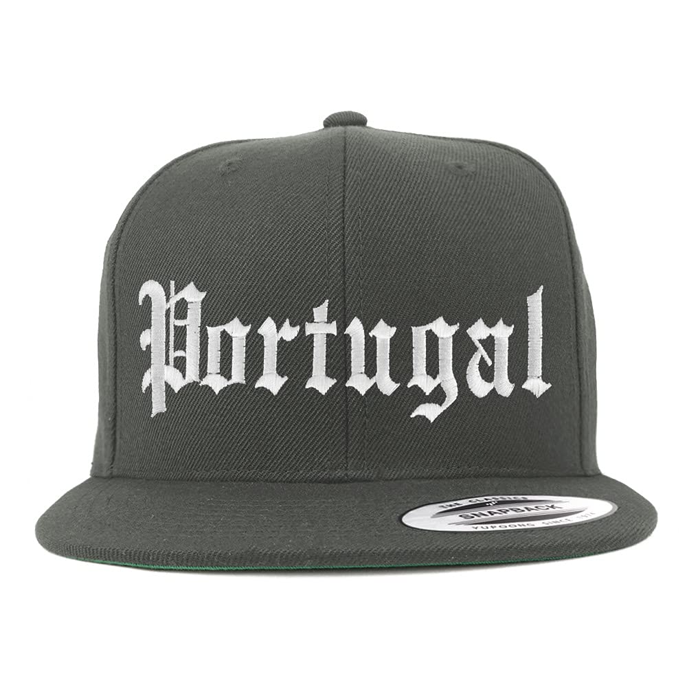 Trendy Apparel Shop Portugal Old English Embroidered Flatbill Snapback