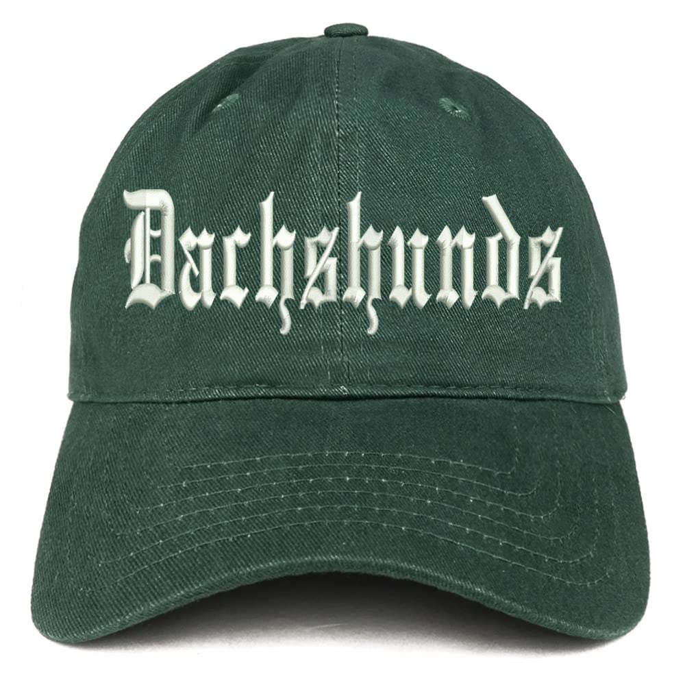 Trendy Apparel Shop Old English Dachshunds Low Profile Soft Cotton Baseball Cap