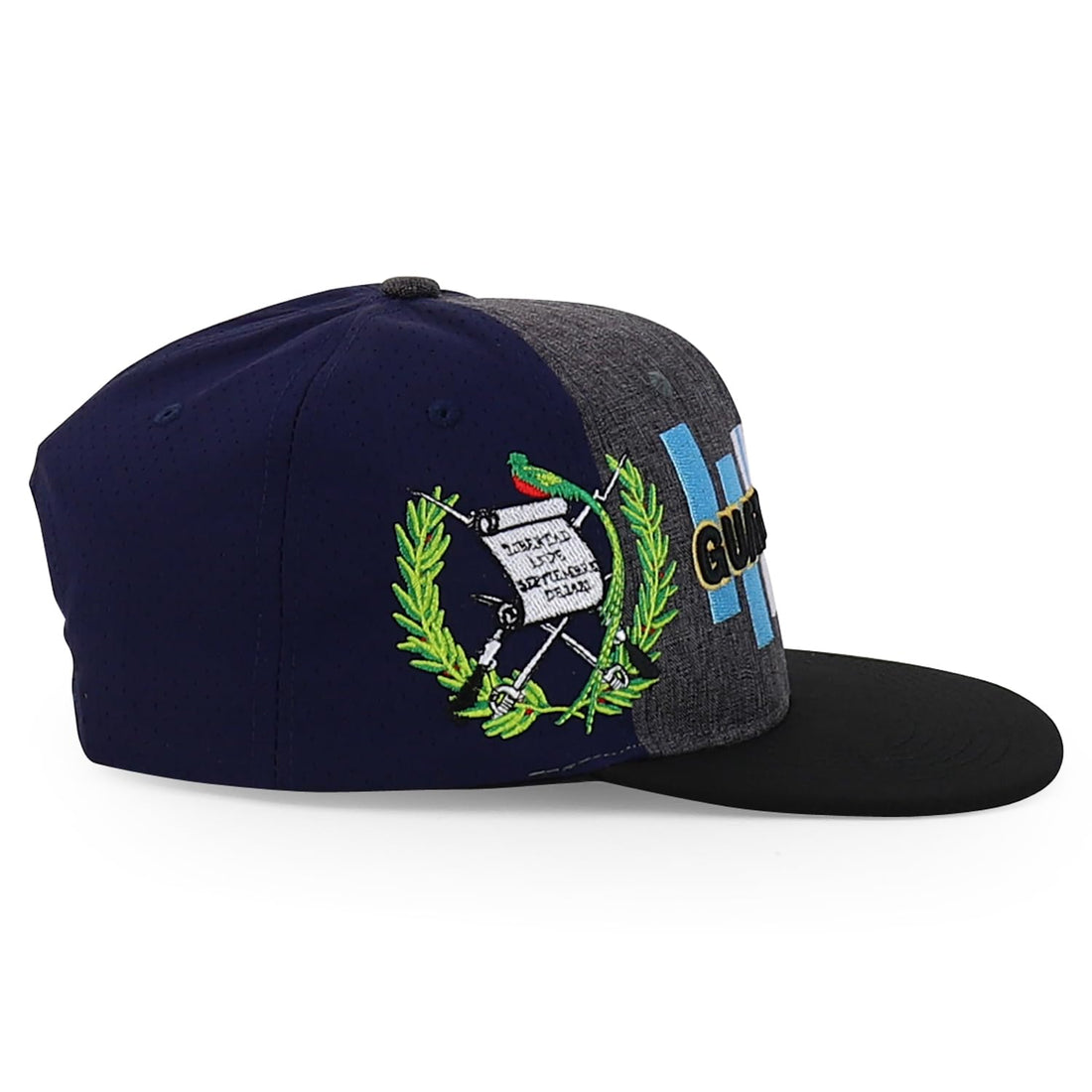Trendy Apparel Shop Central America States Embroidered Mesh Back Flat Bill Cap