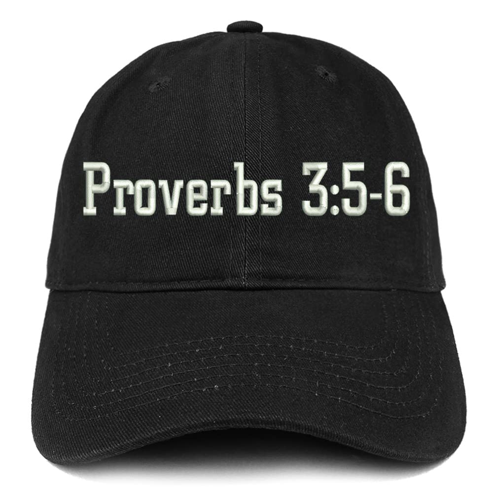 Trendy Apparel Shop Proverbs 3:5-6 Low Profile Soft Cotton Baseball Cap