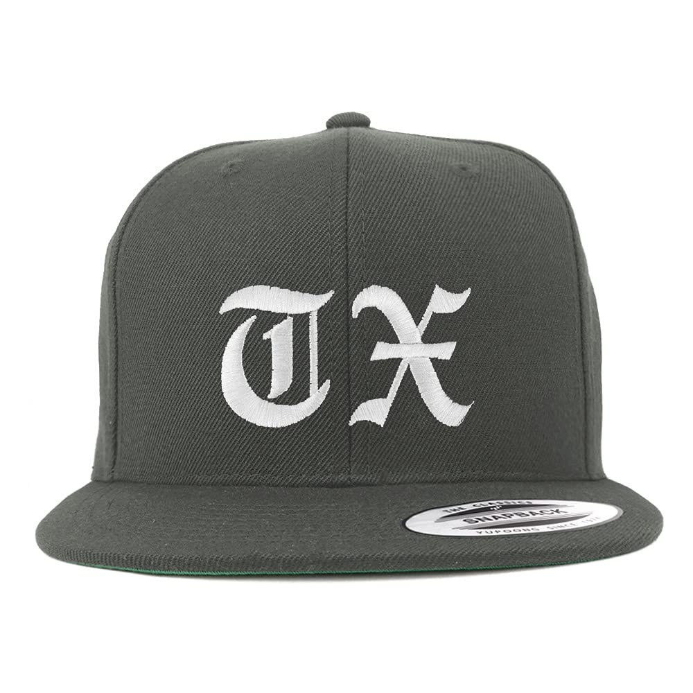 Trendy Apparel Shop Texas TX Old English Embroidered Flatbill Snapback