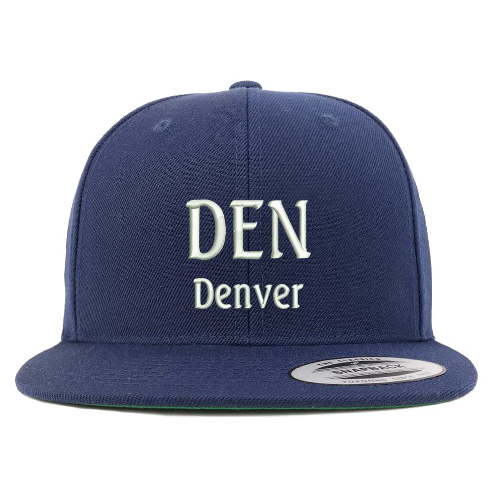 Trendy Apparel Shop DEN Denver Embroidered Flatbill Snapback