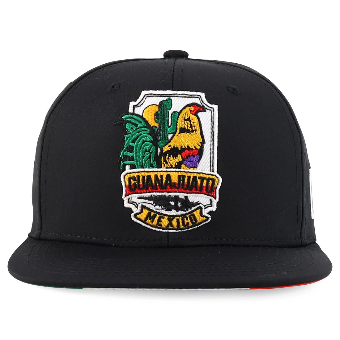 Trendy Apparel Shop Cities of Mexico with Rooster Embroidered Flatbill Snapback Cap