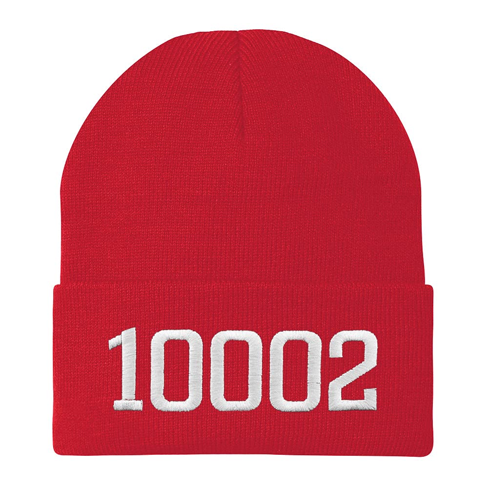 Trendy Apparel Shop 10002 New York Old English Embroidered Long Cuff Beanie