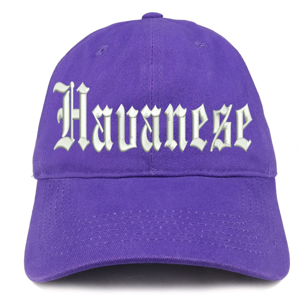 Trendy Apparel Shop Old English Havanese Low Profile Soft Cotton Baseball Cap