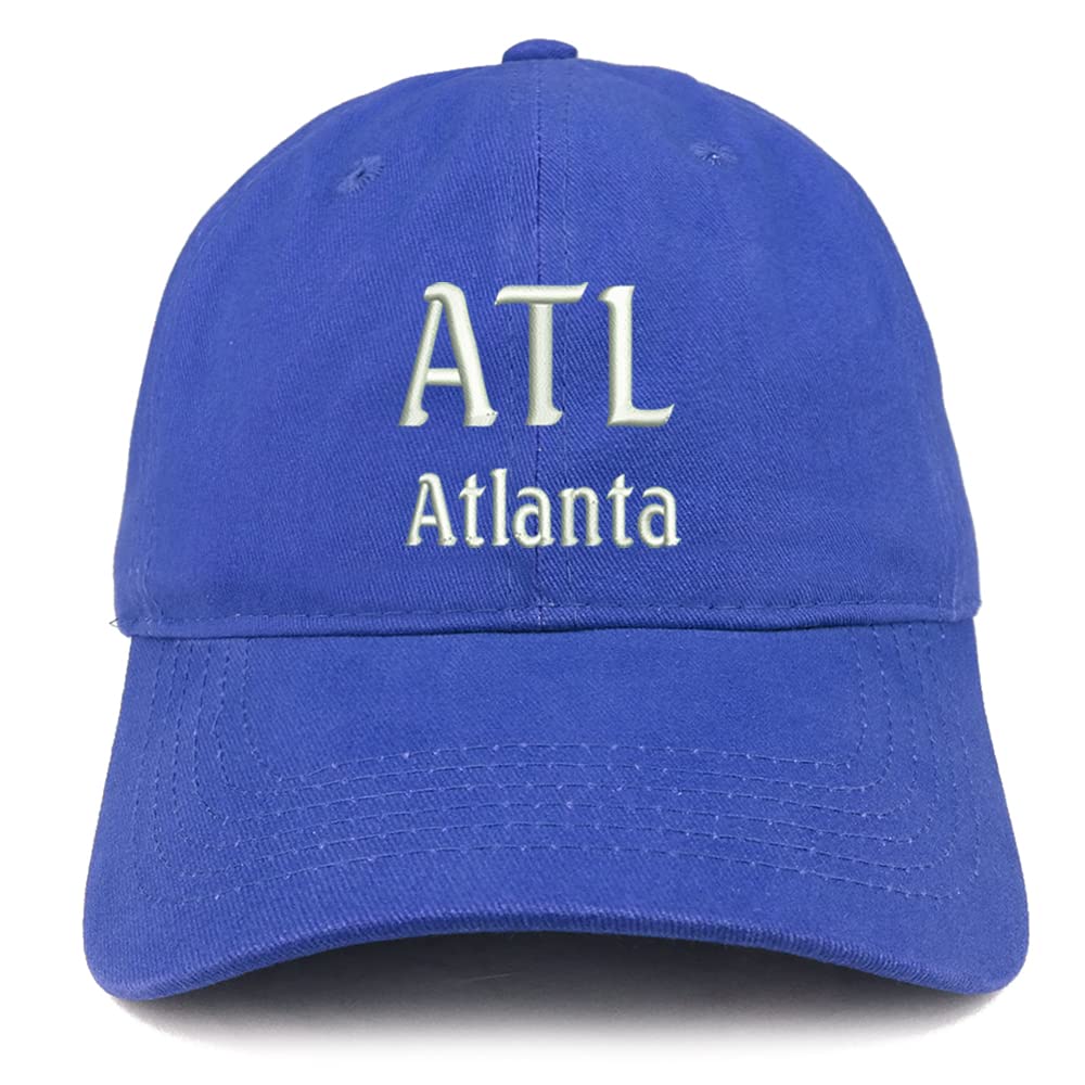 Trendy Apparel Shop ATL Atlanta Low Profile Soft Cotton Baseball Cap