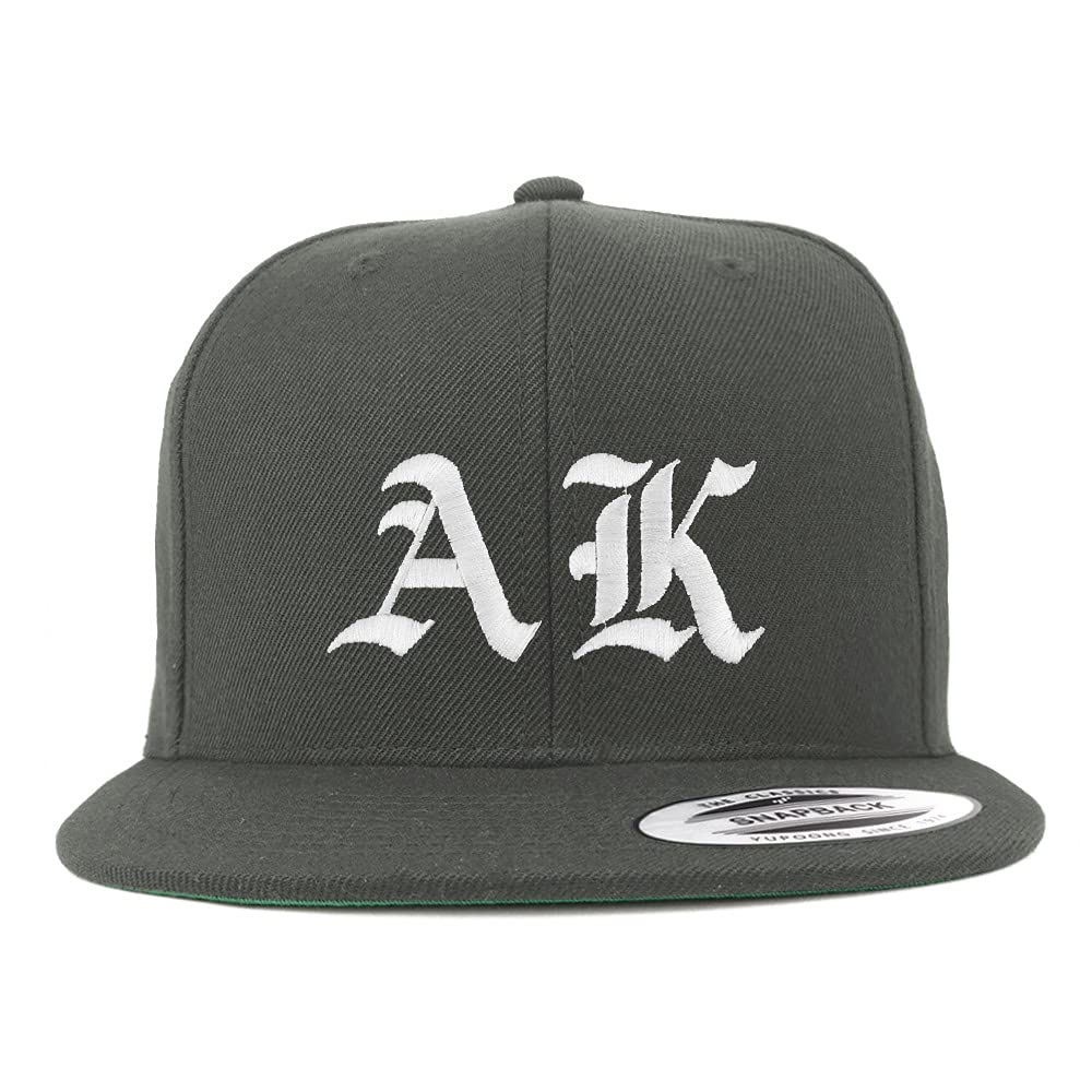 Trendy Apparel Shop Alaska AK Old English Embroidered Flatbill Snapback