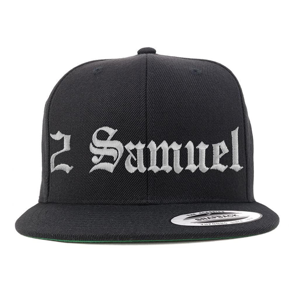 Trendy Apparel Shop 2 Samuel Old English Embroidered Flatbill Snapback