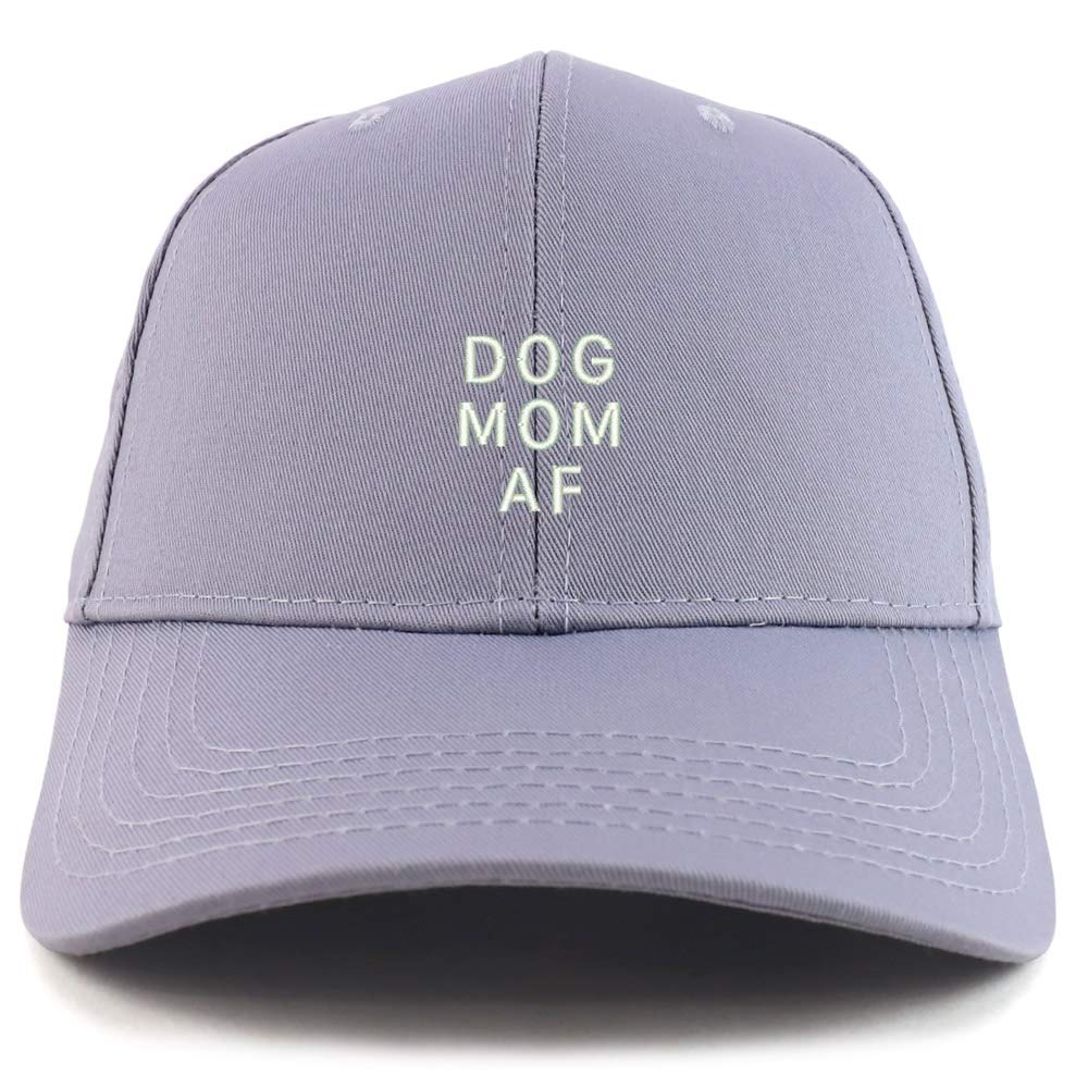 Trendy Apparel Shop Dog Mom AF Embroidered Sturctured Baseball Cap