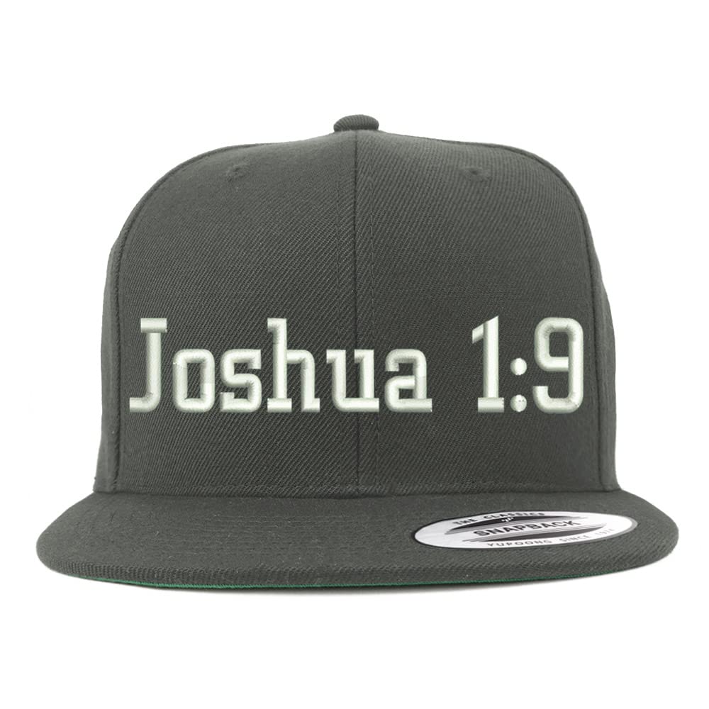 Trendy Apparel Shop Joshua 1:9 Embroidered Flatbill Snapback