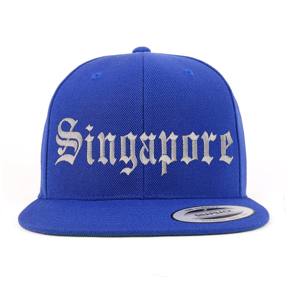 Trendy Apparel Shop Singapore Old English Embroidered Flatbill Snapback