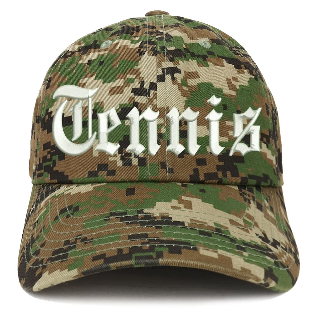 Trendy Apparel Shop Old English Tennis Low Profile Soft Cotton Baseball Cap