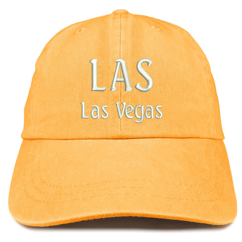 Trendy Apparel Shop LAS Las Vegas Embroidered Pigment Dyed Washed Baseball Cap