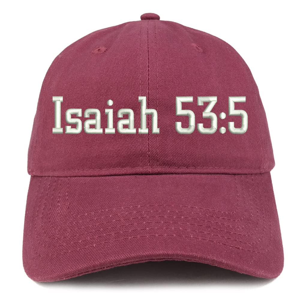 Trendy Apparel Shop Isaiah 53:5 Low Profile Soft Cotton Baseball Cap