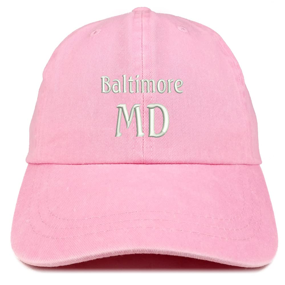 Trendy Apparel Shop Baltimore MD Embroidered Pigment Dyed Washed Baseball Cap