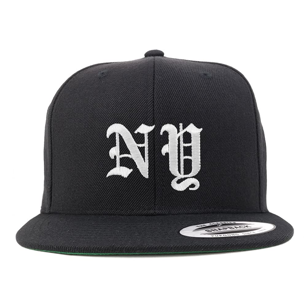 Trendy Apparel Shop New York NY Old English Embroidered Flatbill Snapback