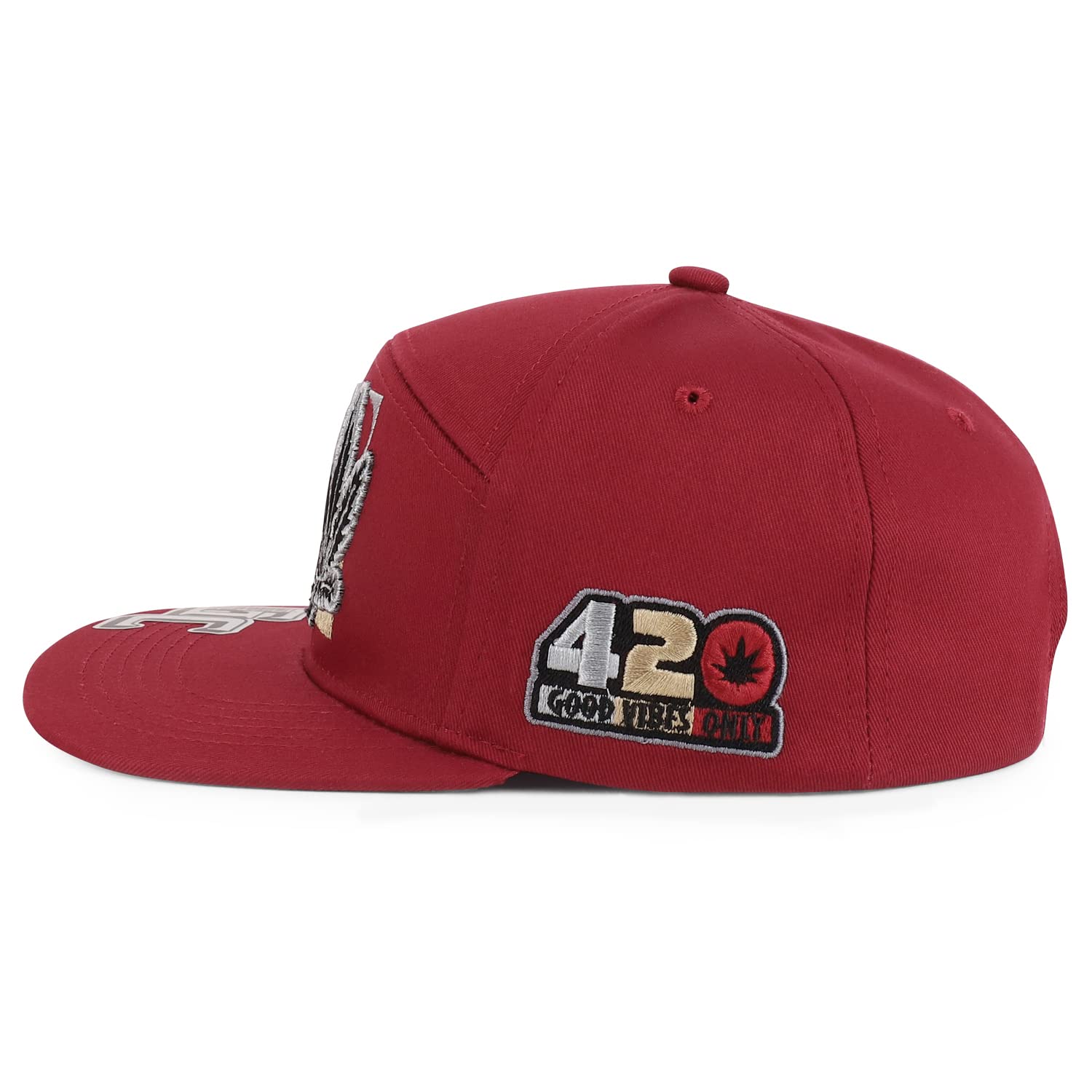 Trendy Apparel Shop 420 Good Vibes Only Embroidered Flatbill Snapback
