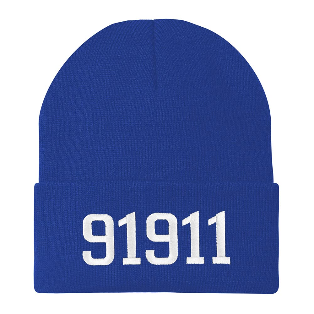 Trendy Apparel Shop 91911 Chula Vista CA Old English Embroidered Long Cuff Beanie