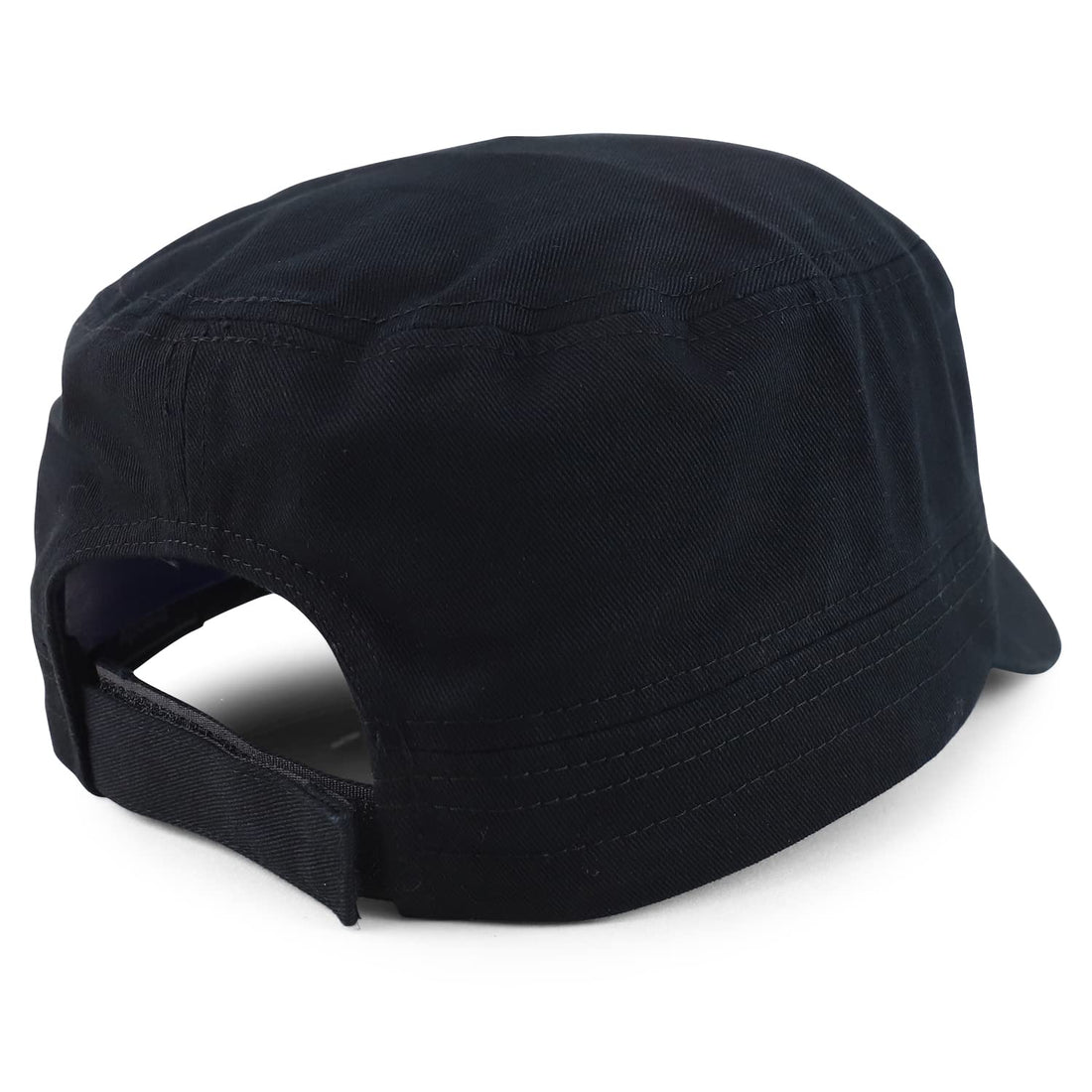 Trendy Apparel Shop XXL Big Head Oversize Flat Top Army Cap with Map Pocket